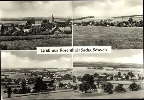 Ak Rosenthal Bielatal Sächsische Schweiz, Ortsansichten mit Umgebung