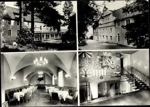 Ak Sornßig Hochkirch in Sachsen, Kinderkurheim, Treppenhaus, Saal