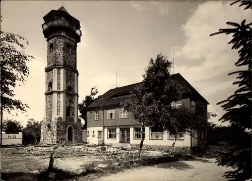 Ak Scheibenberg im Erzgebirge, Berggasthaus, Turm