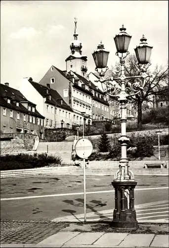 Ak Hohenstein Ernstthal in Sachsen, Altmarkt, Laterne