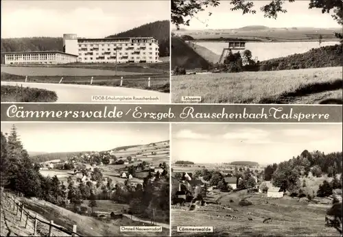 Ak Cämmerswalde Neuhausen im Erzgebirge, Rauschenbach Talsperre, FDGB Erholungsheim, Neuwernsdorf