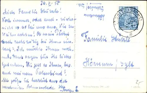 Ak Sebnitz Sächsische Schweiz, Panorama, Winter, Schnee