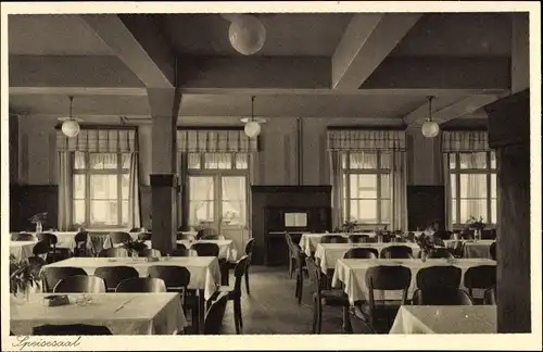 Ak Hohnstein in der Sächsischen Schweiz, Post Erholungsheim, Innenansicht, Speisesaal