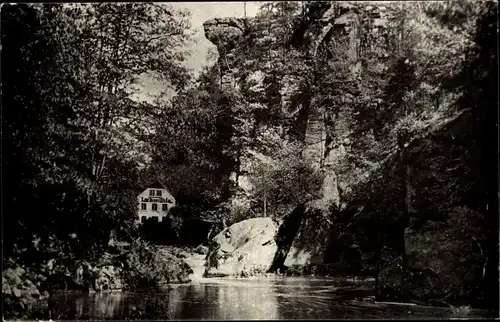 Ak Liebethal Pirna in Sachsen, Lochmühle im Liebethaler Grund