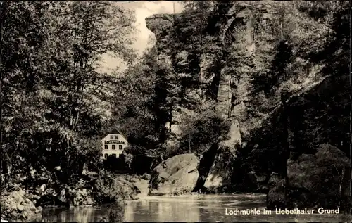 Ak Liebethal Pirna in Sachsen, Lochmühle im Liebethaler Grund