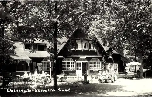 Ak Wehlen an der Elbe Sachsen, Waldidylle im Uttewalder Grund, Gasthaus