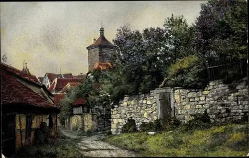 Ak Dorfpartie mit Kirche, Nenke and Ostermaier 1904