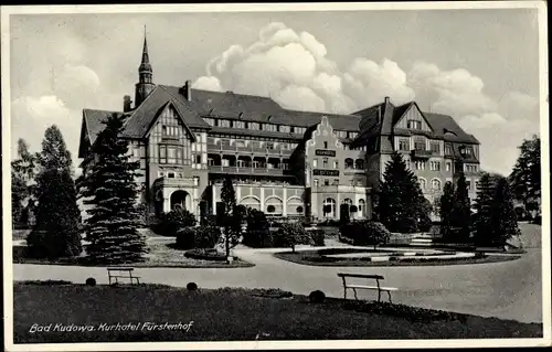 Ak Kudowa Zdrój Bad Kudowa Schlesien, Kurhotel Fürstenhof