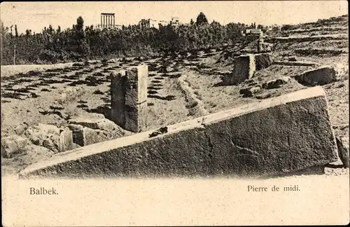 Ak Baalbek Libanon, Pierre de midi