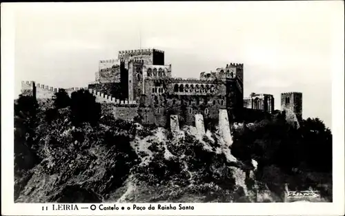 Ak Leiria Portugal, O Castelo e o Paco da Rainha Santa