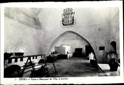 Ak Sintra Cintra Portugal, Palacio Nacional da Vila, a cosinha