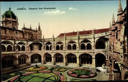 Ak Lisboa Lissabon Portugal, Claustro dos Jeronymos, Innenhof des Klosters