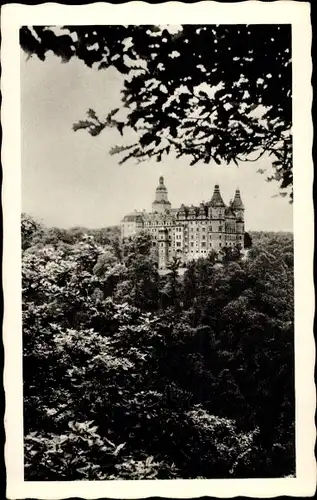 Ak Książ Fürstenstein Wałbrzych Waldenburg Schlesien, Burg, Schloss Fürstenstein, Zamek Książ