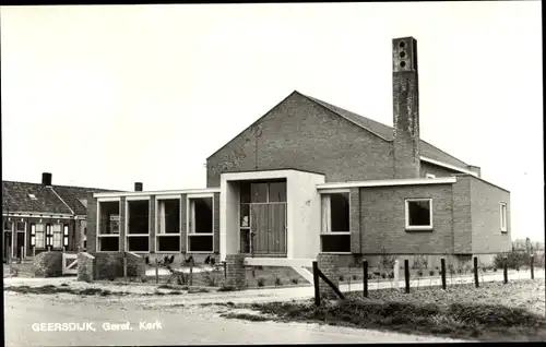 Ak Geersdijk Noord Beveland Zeeland, Geref. Kerk