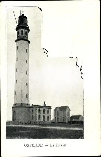 Ak Ostende Westflandern, Le Phare, Leuchtturm