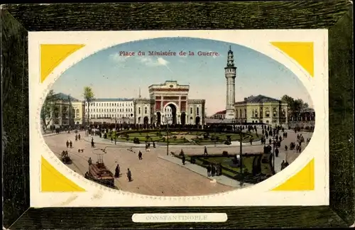 Präge Passepartout Ak Konstantinopel Istanbul Türkei, Place du Ministère de la Guerre