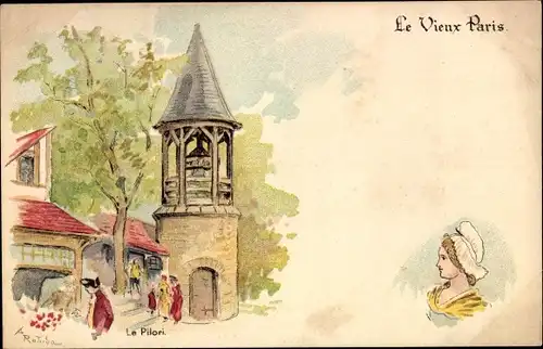 Künstler Litho Robida, Albert, Le Vieux Paris, Le Pilori