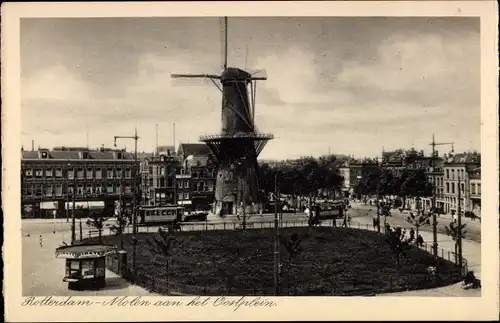 Ak Rotterdam Südholland Niederlande, Molen aan het Oostplein