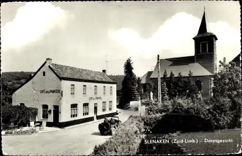 Ak Slenaken Gulpen Wittem Limburg Niederlande, Café De la Frontière, Kerk