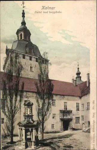 Ak Kalmar Schweden, Slottet med borggarden