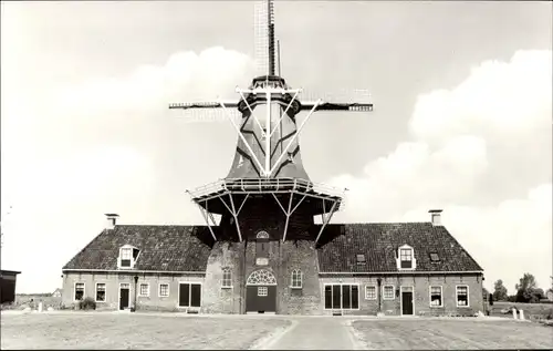 Ak Roderwolde Noordenveld Drenthe, koren- en oliemolen Woldzigd Ao. 1852