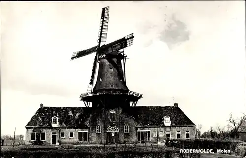 Ak Roderwolde Noordenveld Drenthe, Molen