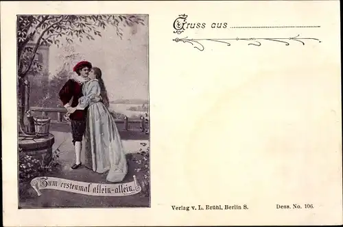 Ak Zum ersten mal allein, Trompeter von Säckingen