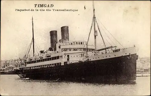 Ak Dampfer, Dampfschiff, Paquebot Timgad, CGT French Line