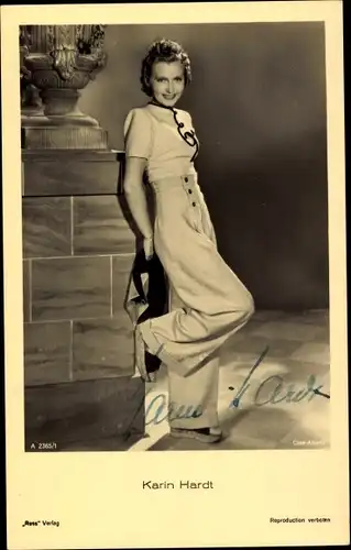 Ak Schauspielerin Karin Hardt, Autogramm