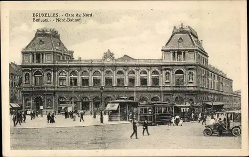 Ak Bruxelles Brüssel, Gare du Nord, Nord Bahnhof