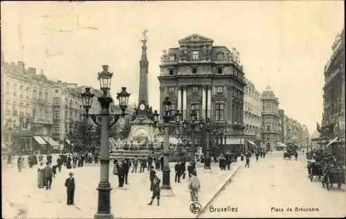 Ak Bruxelles, Place de Brouckère