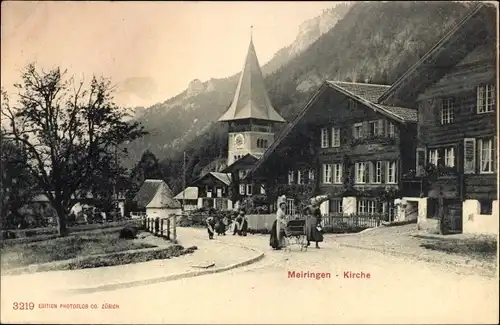 Ak Meiringen Kanton Bern Schweiz, Kirche