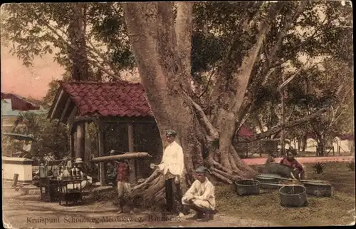 Ak Bandung Bandoeng Java Indonesien, Kruispunt Schoulweg Merdikaweg