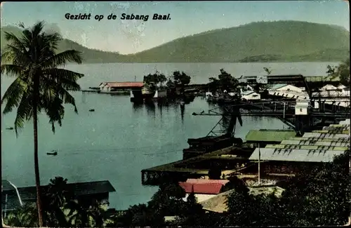 Ak Sabang Indonesien, Gezicht op de Sabang Baai