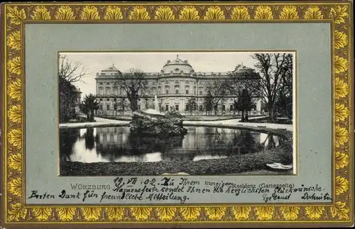 Passepartout Ak Würzburg am Main Unterfranken, Residenz