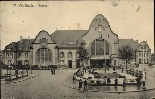 Ak Mönchengladbach am Niederrhein, Bahnhof