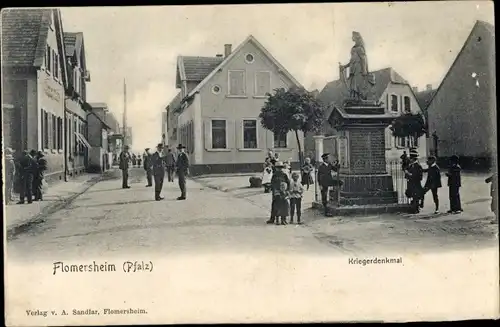 Ak Flomersheim Frankenthal in der Pfalz, Kriegerdenkmal