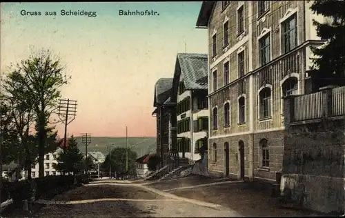 Ak Scheidegg im Allgäu Schwaben, Bahnhofstraße