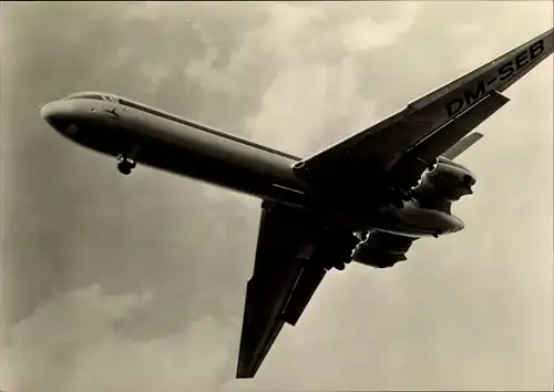 Ak Turbinenluftstrahl Verkehrsflugzeug Iljuschin IL 62 der Interflug, DM-SEB