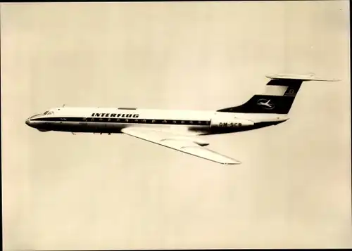 Ak Deutsches Passagierflugzeug, Tupolev Tu-134, Interflug, Turbinenluftstrahlverkehrsflugzeug