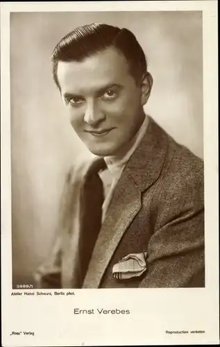 Ak Schauspieler Ernst Verebes, Portrait, Ross Verlag 3889/1