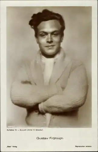 Ak Schauspieler Gustav Fröhlich, Portrait, Pullover