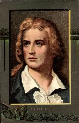 Künstler Ak Dichter und Schriftsteller Friedrich von Schiller, Portrait, NKG