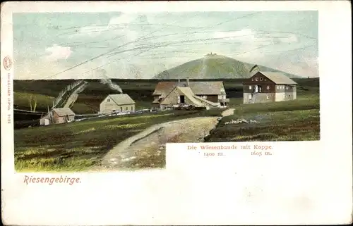 Ak Pec pod Sněžkou Petzer Riesengebirge Region Königsgrätz, Wiesenbaude, Luční bouda