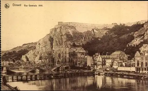 Ak Dinant Wallonien Namur, Vue generale 1914, Zitadelle