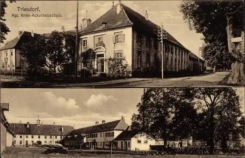 Ak Triesdorf Weidenbach Mittelfranken, Kgl. Kreisackerbauschule, Straßenansicht