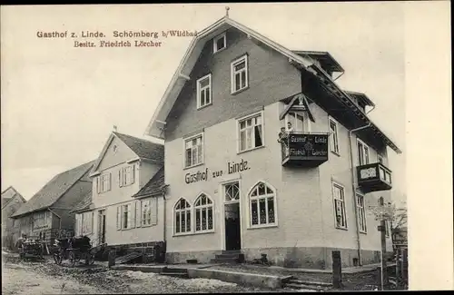 Ak Schömberg im Schwarzwald Württemberg, Gasthof zur Linde