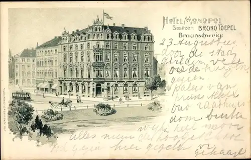 Litho Braunschweig in Niedersachsen, Hotel Monopol