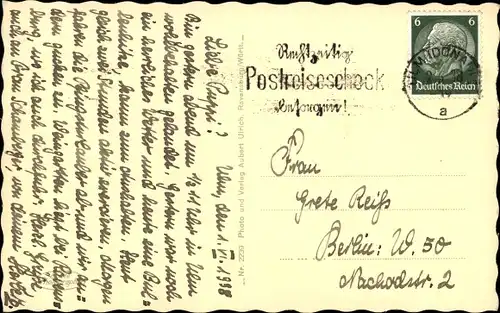 Ak Weingarten in Württemberg, Totalansicht