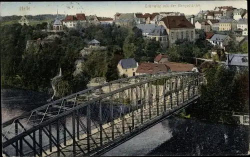 Ak Halle an der Saale, Gröllwitz mit der Bergschänke